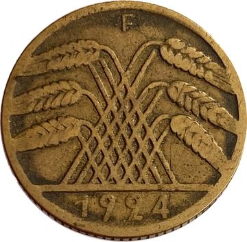 10 рентенпфеннигов 1924 Германия "F"