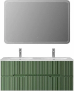 Тумба с раковиной Cezares DUET-N 120 DUET-N-1200-4C-SO-2-PS-P фисташковый софт