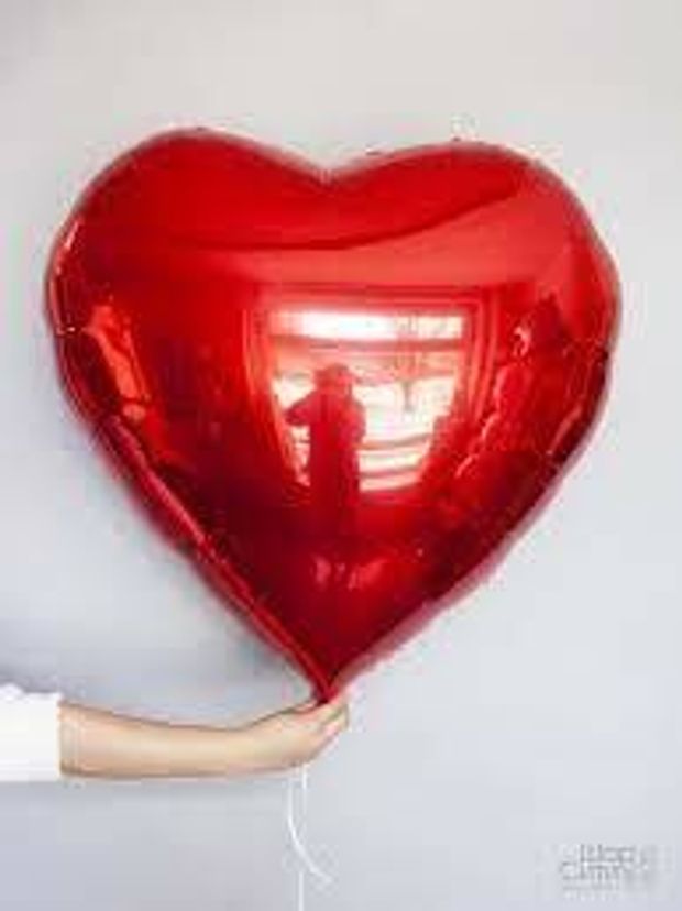 F Шар 32" / 82 см сердце Красный  (БГ-70)