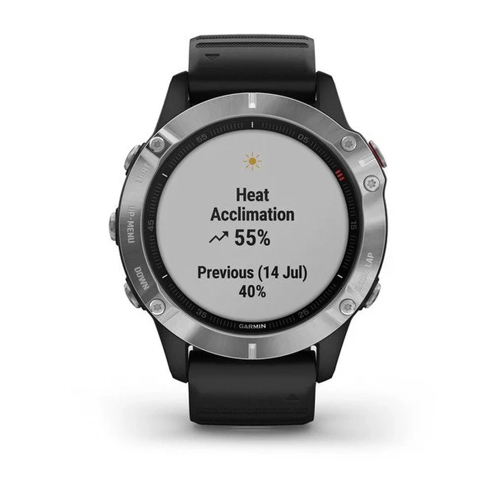 Смарт-часы Garmin Fenix 6, серебристый, 010-02158-00