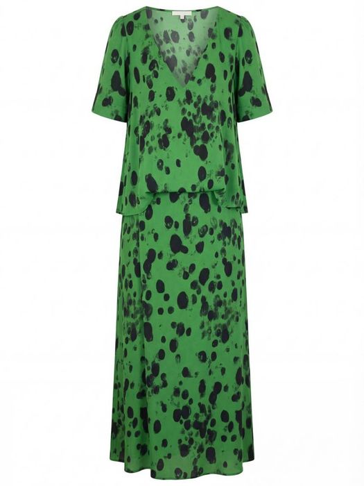 Платье с отлетной спинкой зеленое