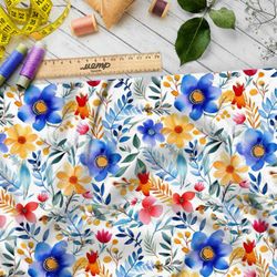 Ткань Ниагара Софт яркие полевые цветы