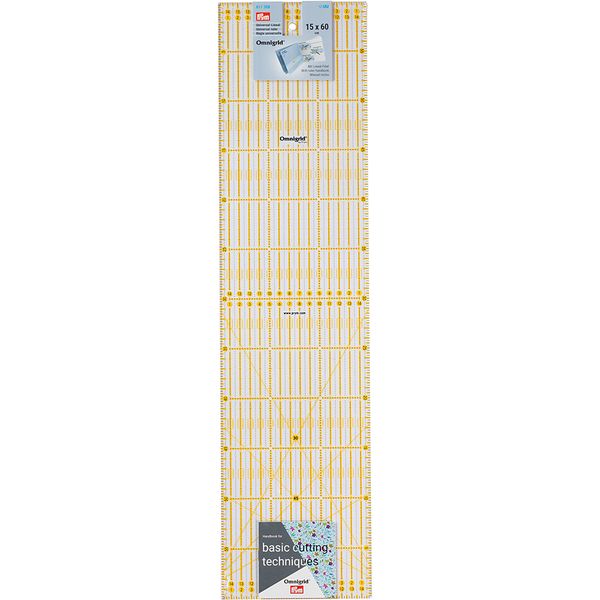 Линейка универсальная Omnigrid пластик 15х60 см, Prym 611308