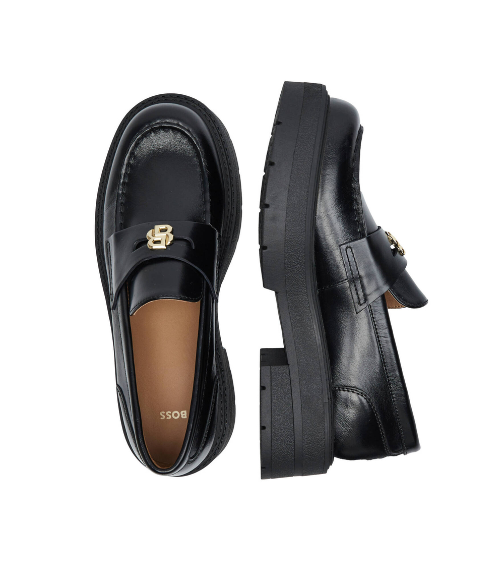 Кожаные мокасины BOSS BLACK - черный(50523590)