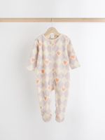 Комбинезон / Cлип флисовый для малышей Next N77-707, 2 шт., Кремовый, Серый