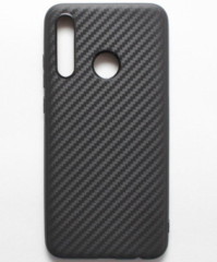 Силиконовый чехол Карбон для Huawei P30 Lite, Honor 20S (Черный)
