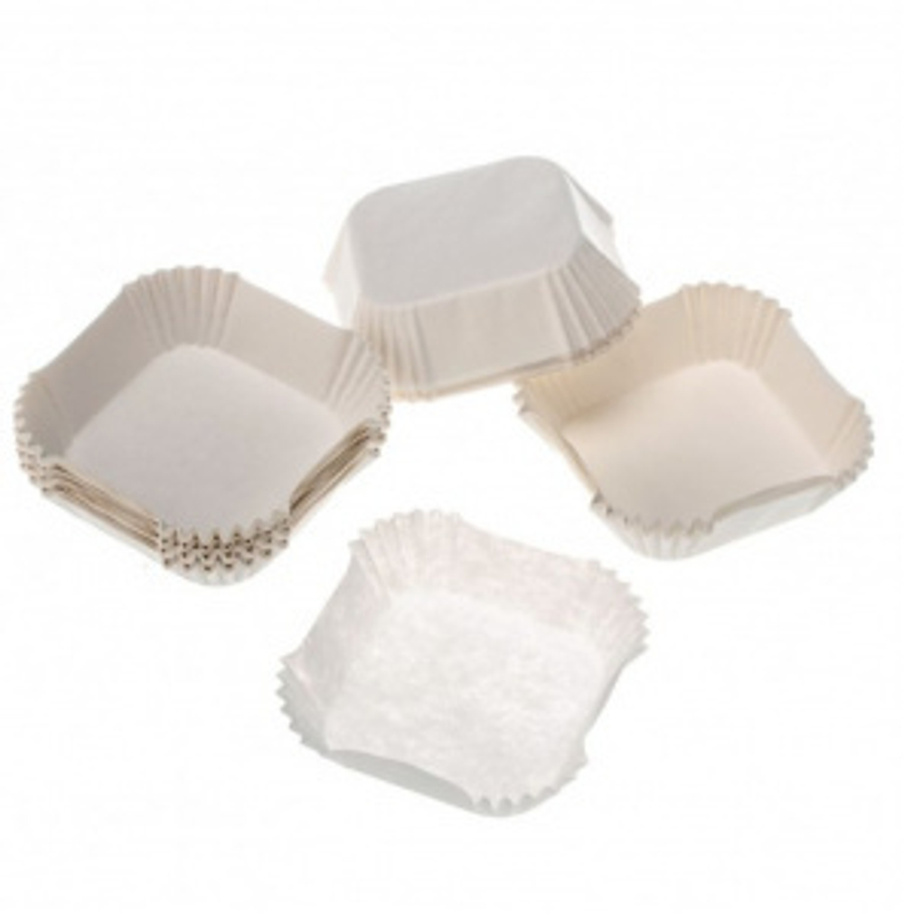 Тарталетки квадрат 1q белые (30*30*17 мм)