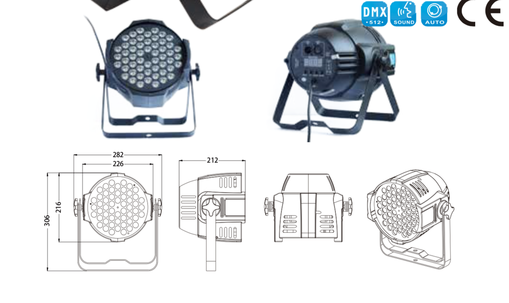 Прожектор Big Dipper LPC011 (led 54*2, RGBW)