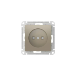 Atlas Design розетка без заземления со шторками, 16А, мех., быстрозажим. клем., шампань