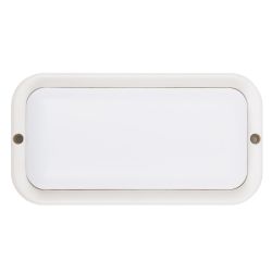 ULW-Q228 18W-4000K IP65 WHITE Светильник светодиодный влагозащищенный. Прямоугольник. Белый свет 4000K. 195×95×35мм. Корпус белый. ТМ Volpe
