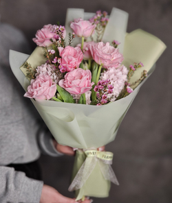 Букет № 57 с тюльпанами,гиацинтами