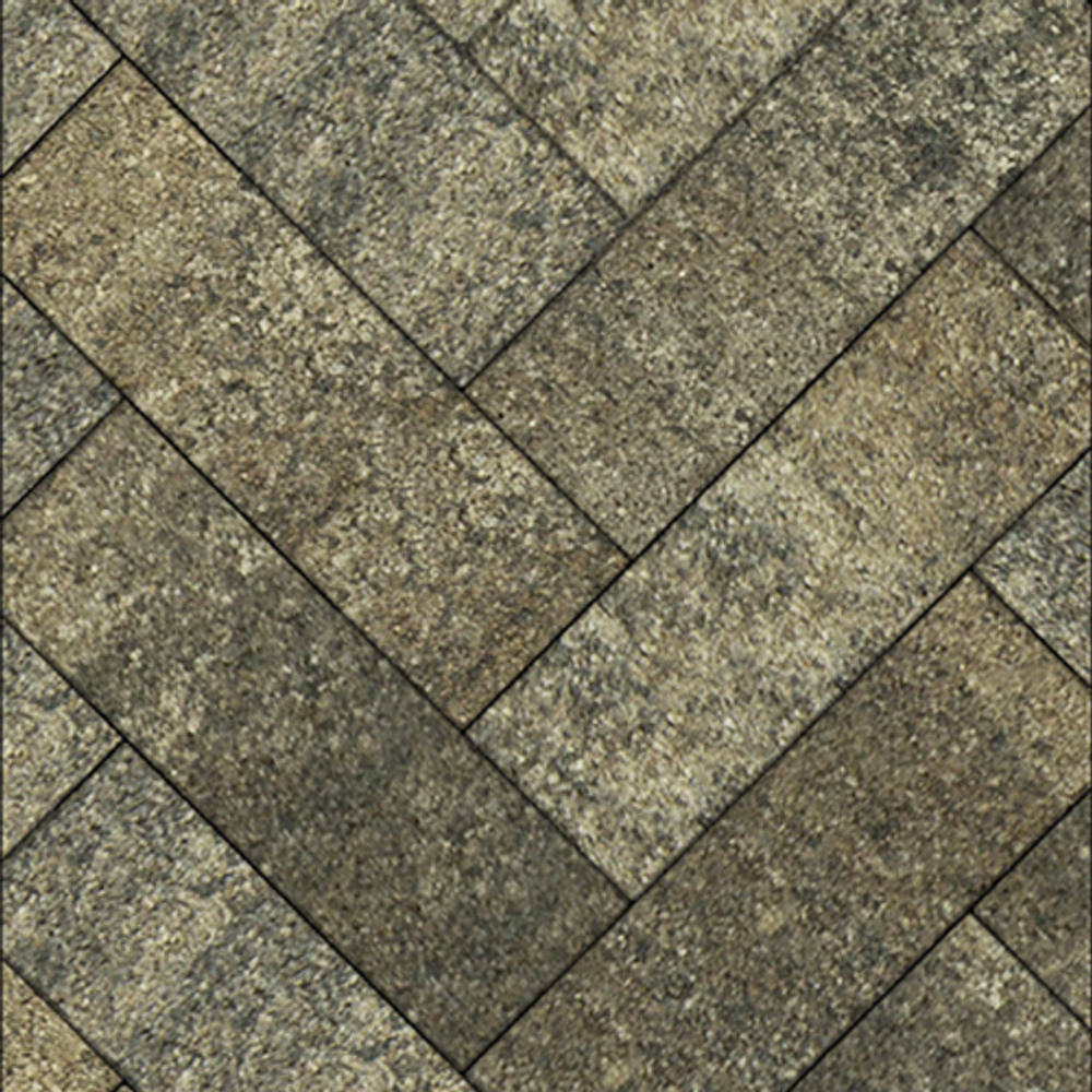 Тротуарная плитка ПРЯМОУГОЛЬНИК 600х200 мм - Листопад гранит Старый замок