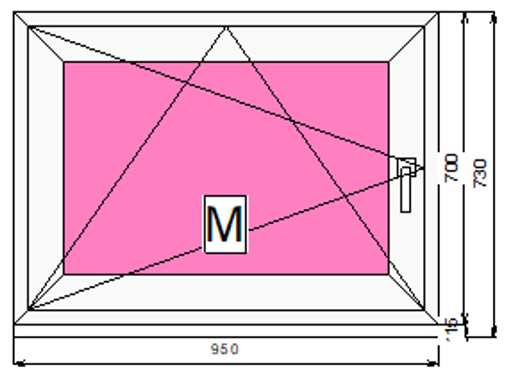 Пластиковое окно 700 х 950 ТермА Эко + Москитная сетка