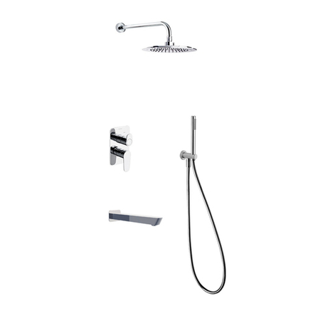 Встраиваемый смеситель для душа с изливом, тропическим и ручным душем ALEXIA K3615031