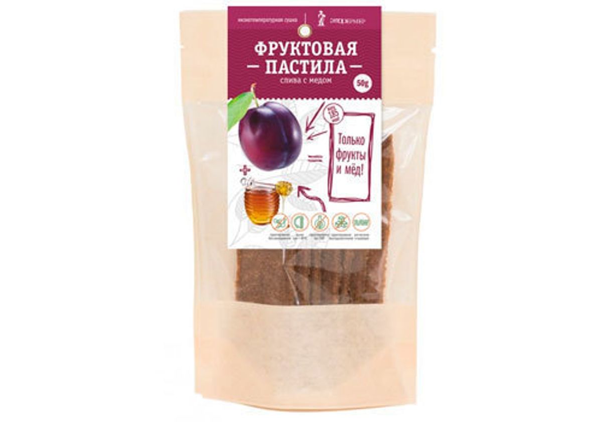 Пастила фруктовая "Слива с медом" ЭкоФермер, 50г