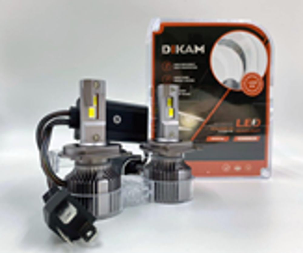 Автолампа LED Н 7 к-т Dikam T10 (радиатор+вентилятор) 1000w 12000lm