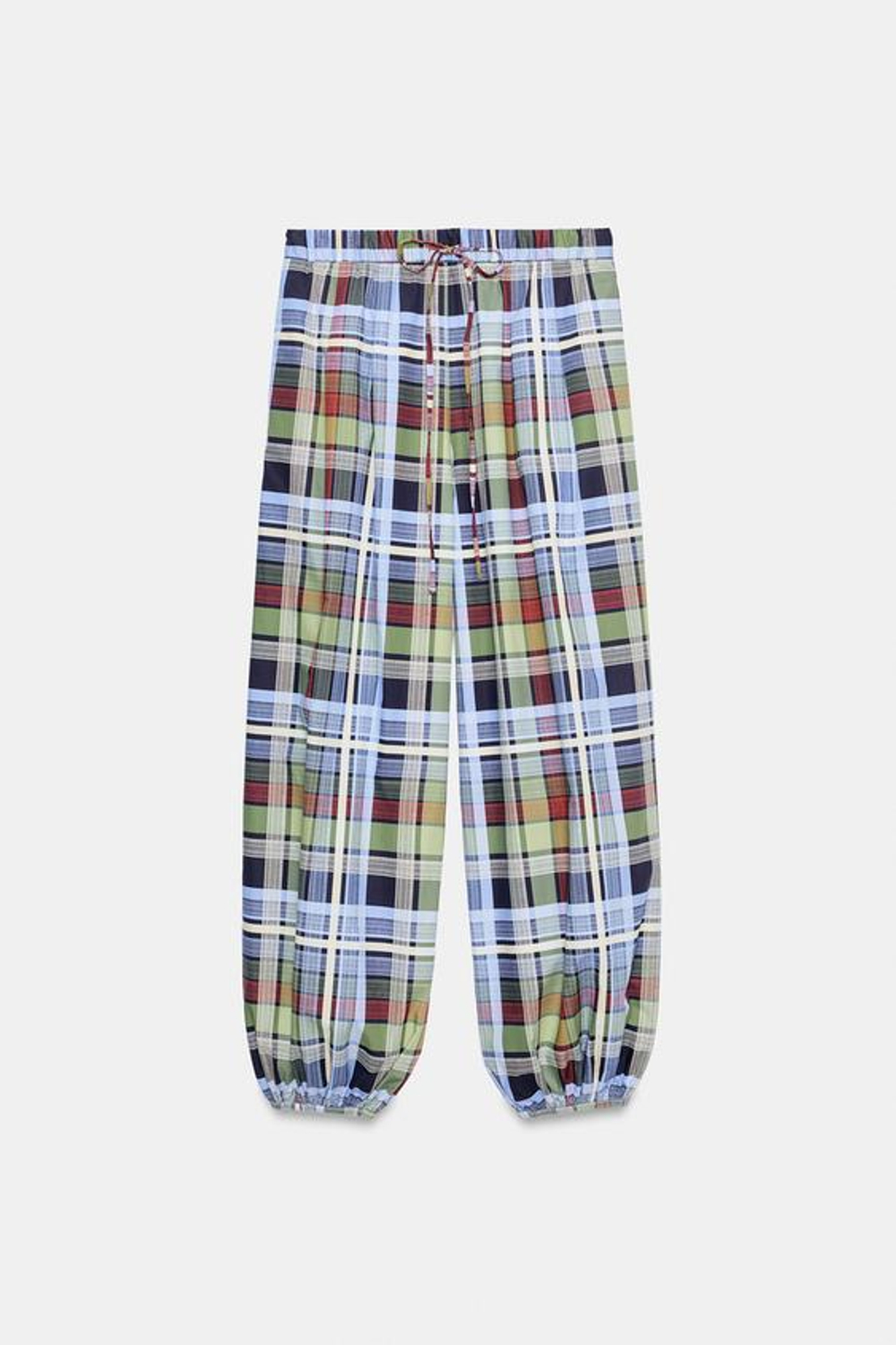 ZARA БРЮКИ-БАГГИ В КЛЕТКУ — ZW COLLECTION, РАЗНОЦВЕТНЫЙ