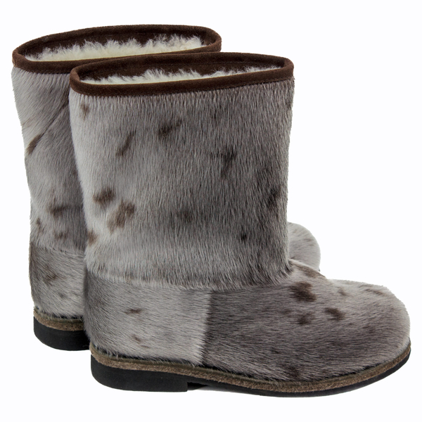 Унты мужские укороченные из меха пятнистой нерпы