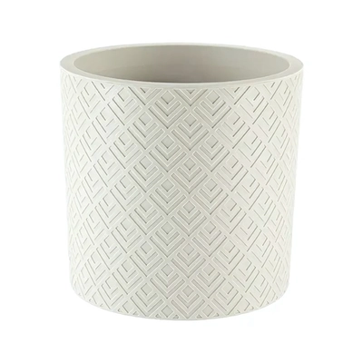 Кашпо ЭТНА D280мм 9,5л с вставкой белый ротанг