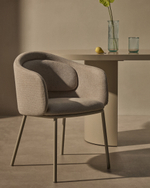 Стул Minda бежевого цвета со стальными ножками бежевого цвета