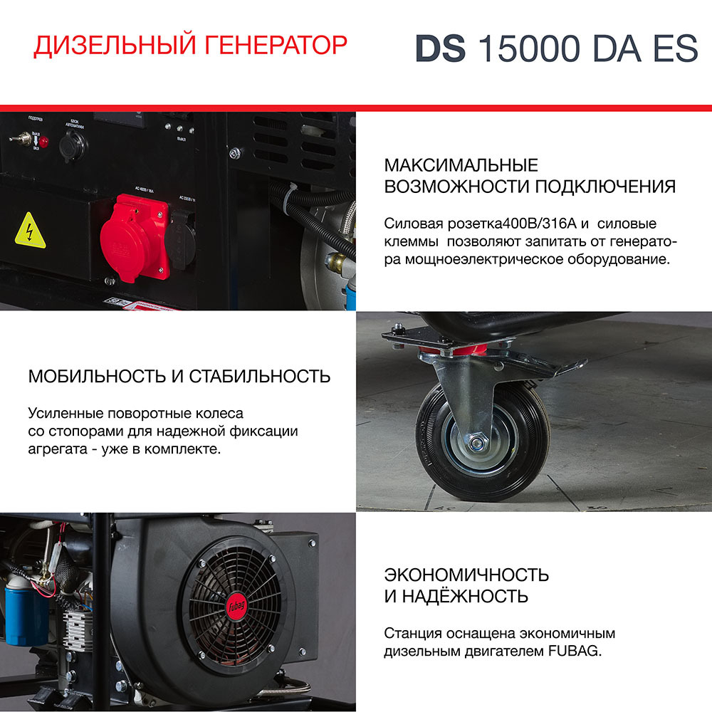 Дизельный генератор Fubag DS 15000 DA ES