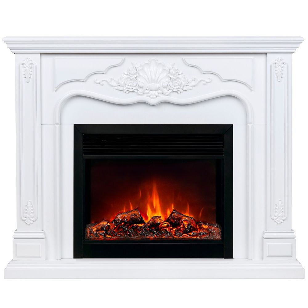 Электрокамин RealFlame Victoria 26 WT белый с очагом Moonblaze