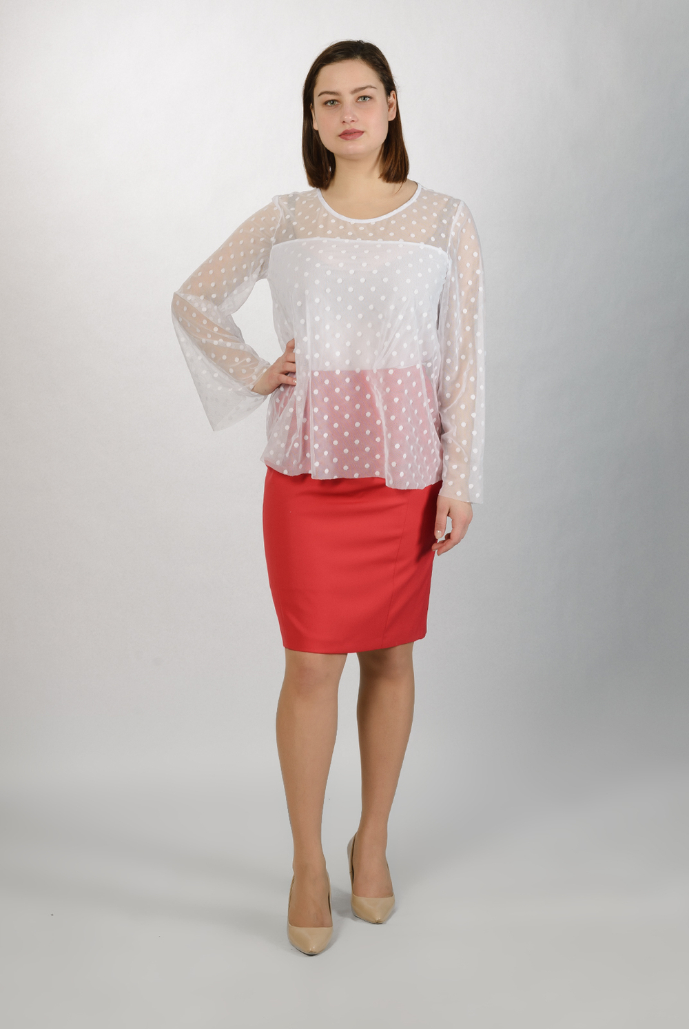 Туника 2443оп, горох #302Гг032443оп