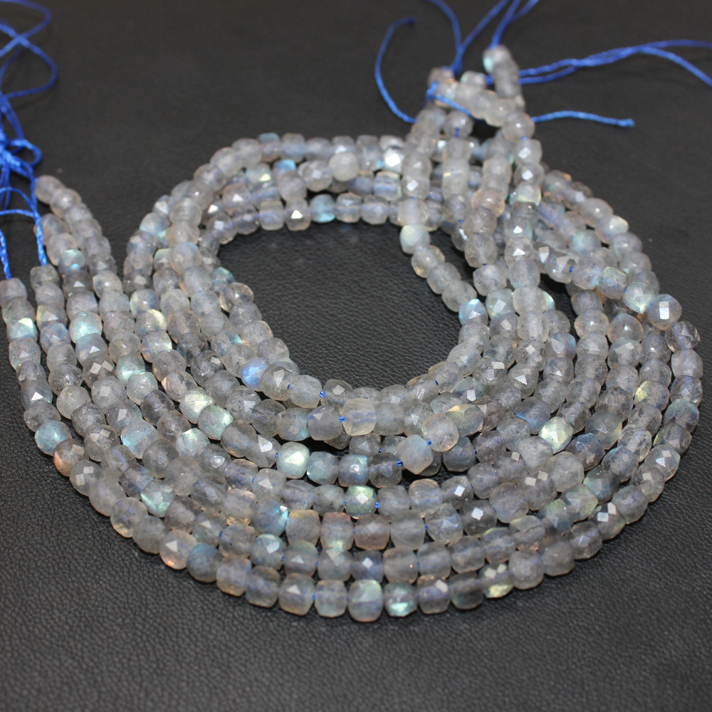 Лабрадор А куб юв огр бусины 4,5мм