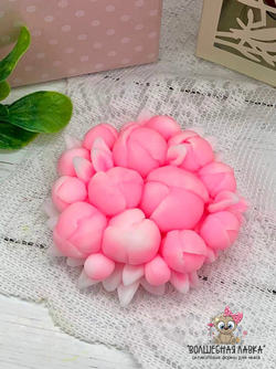 Силиконовая форма Полянка с пионами