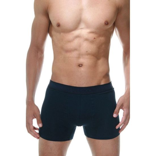 Набор мужских трусов боксеров 3в1 (темно-синие с принтом, светло-серые, темно-синие) DARKZONE DZN9016