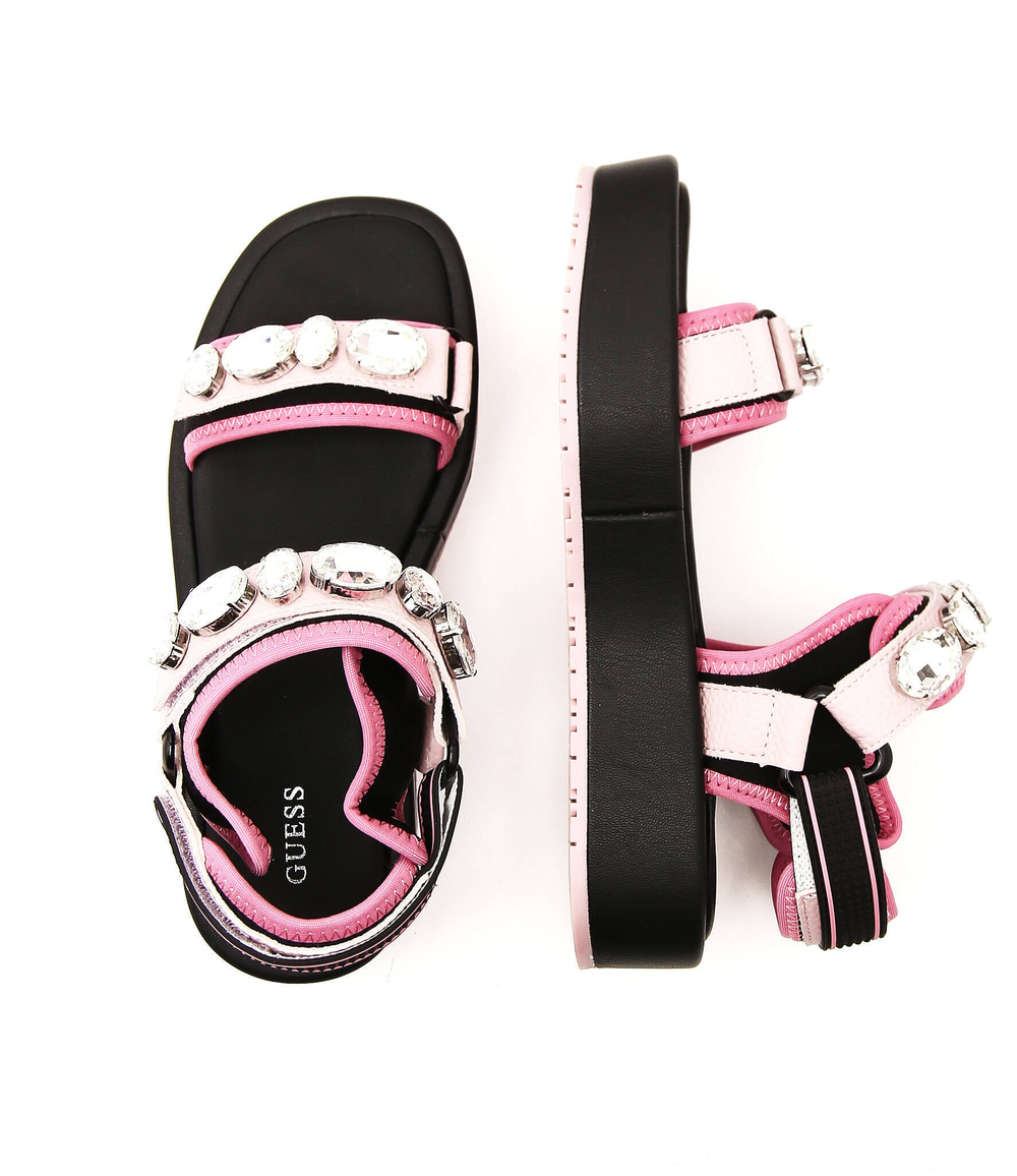 босоножки crop топ Guess - черный(FL6RCH ELE03)