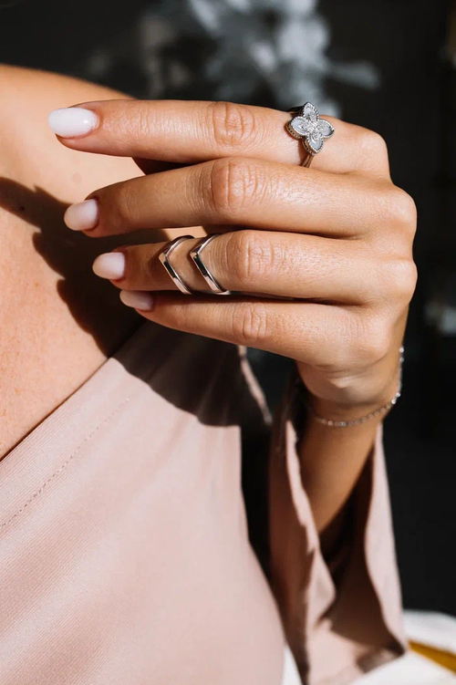 Кольцо "TRUE FLOWERS" с перламутром