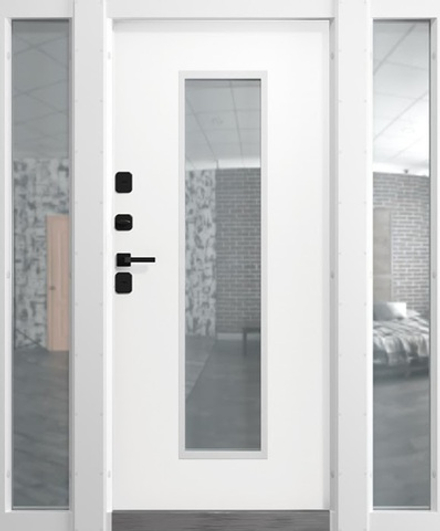 Дверь с терморазрывом Сила сибири Фрамуга 2 Шоколадно-коричневый