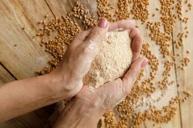 Цельнозерновая пшеничная жерновая из Органического зерна ТОНКОГО помола (Эко) 1 кг