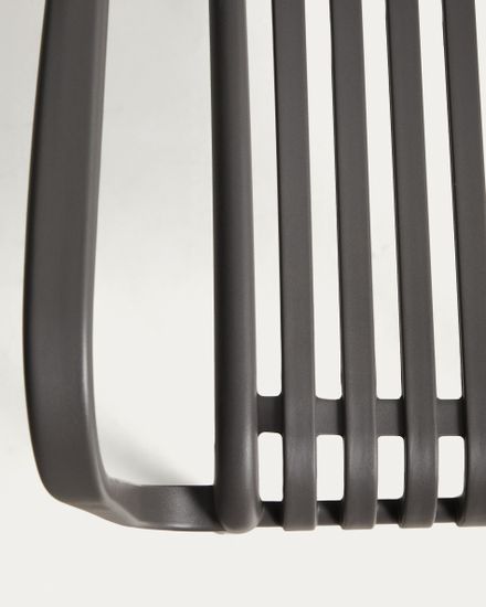 Уличный стул Isabellini из пластика графитового цвета