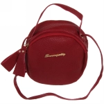 Сумка женская «Round classic», цвет красный, 17*17*7см