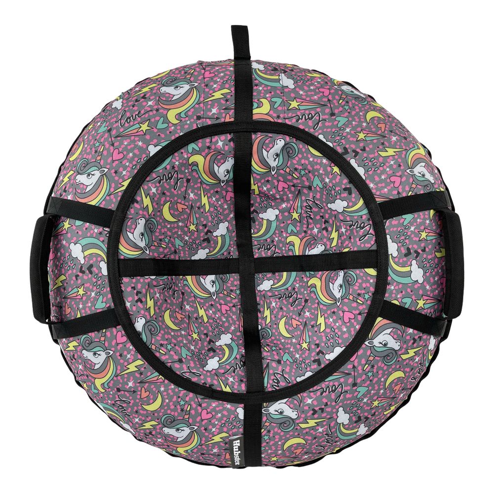 Тюбинг Hubster Люкс Pro S Единорог серый