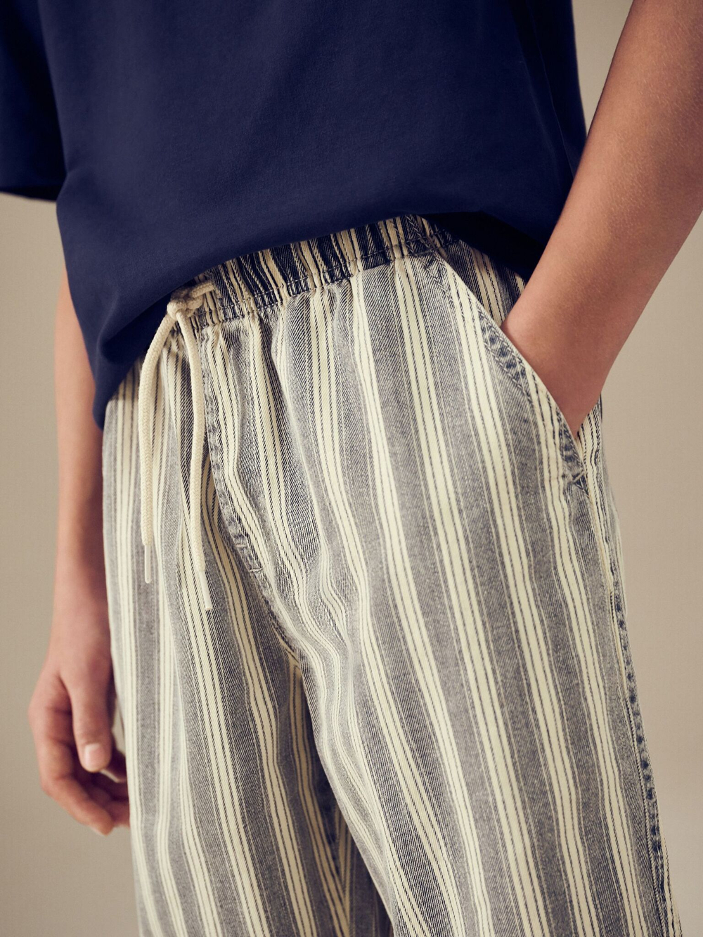 Шорты джинсовые для мальчика Next AC5-645, Молочный, Синий