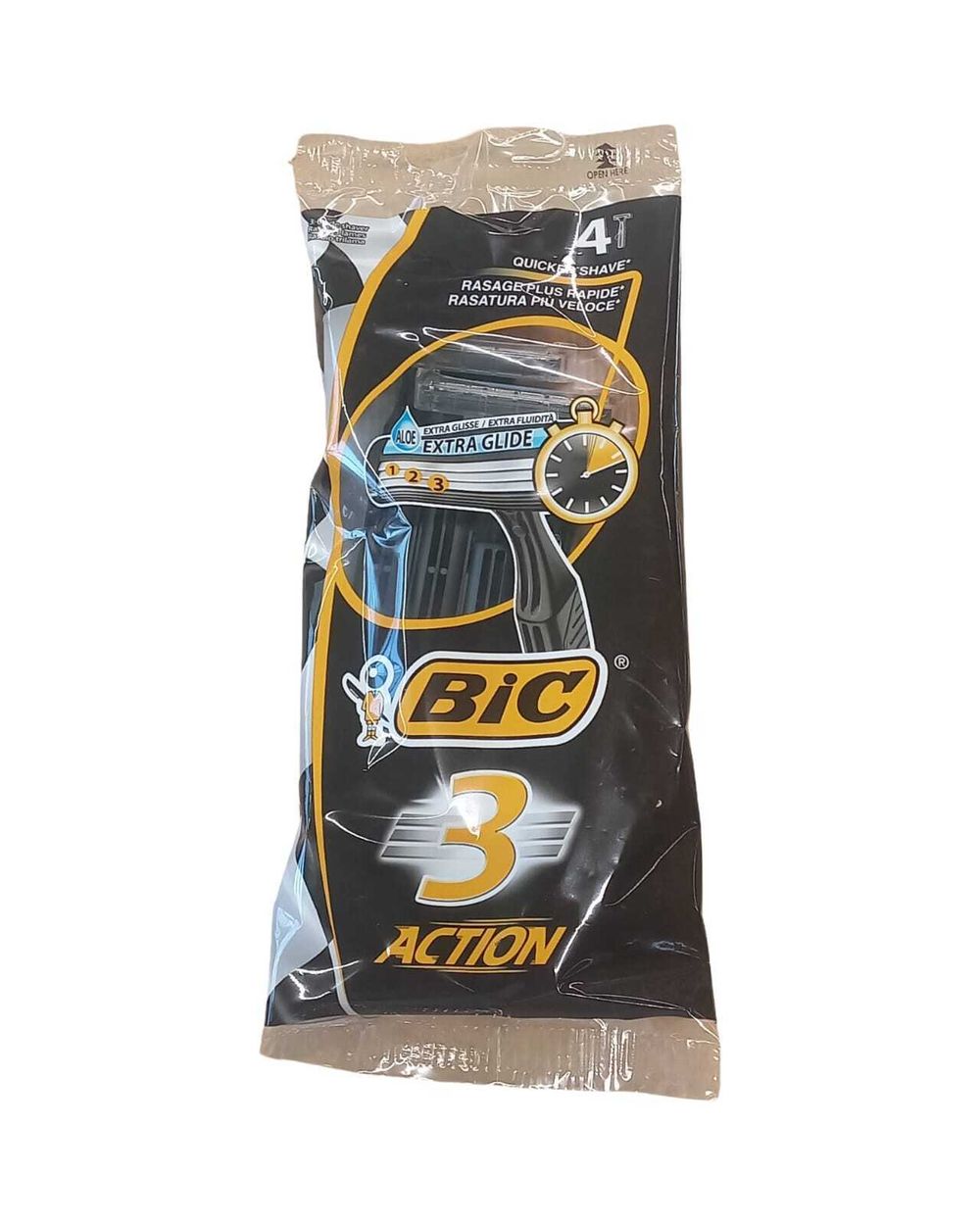 Бритва мужская "БИК 3 экшен" 4 шт