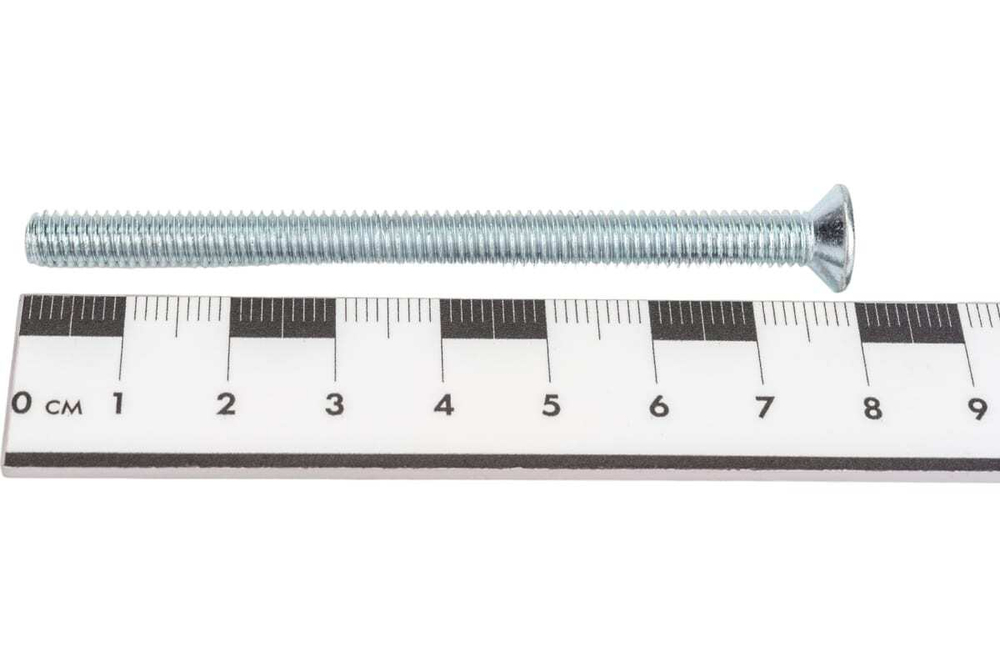 ВИНТ СТРОЙБАТ С ПОТАЙНОЙ ГОЛОВКОЙ ОЦИНК DIN 965 М 6Х80 4ШТ