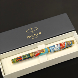 Ручка коллекционная с ручной росписью Палех "Александр Невский" в коробке