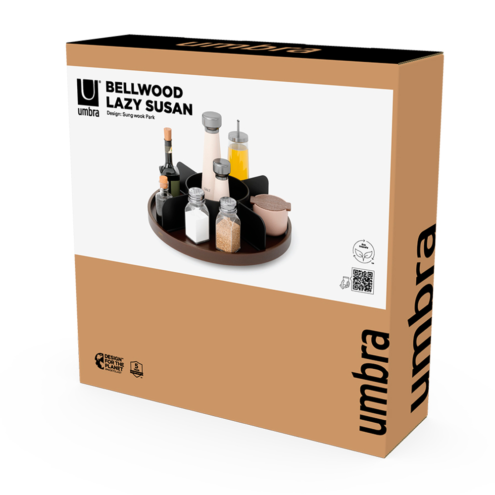 Органайзер для специй bellwood, черный/орех