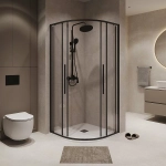 Душевой уголок Niagara Nova NG-6826-34BLACK 90х90 стекло прозрачное/профиль черный матовый