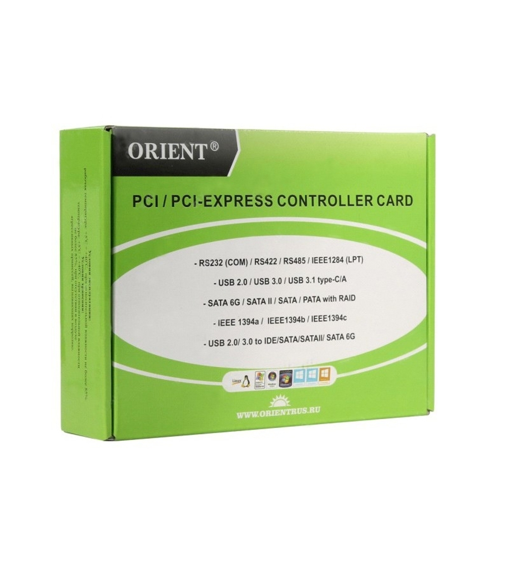 ORIENT XWT-PE2SLP, Контроллер PCI-Ex1 to COM 2-port (WCH CH382) Low Profile , RTL (30256)