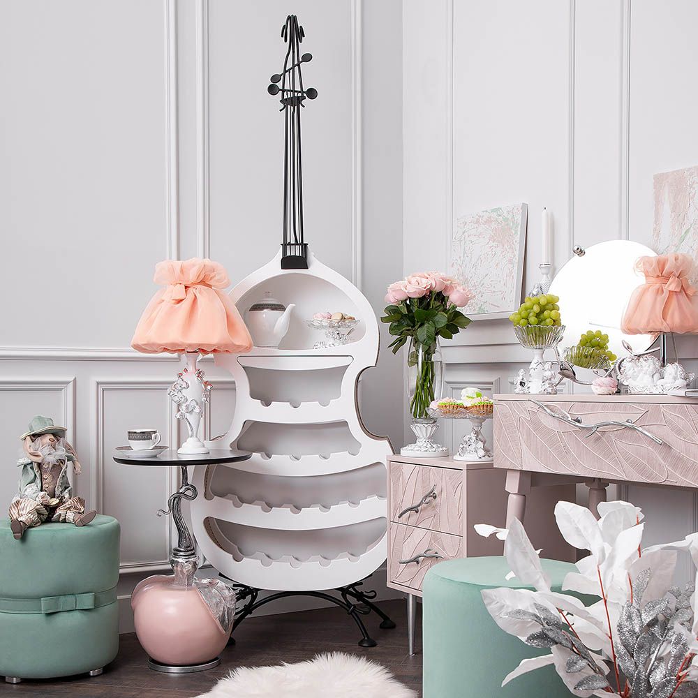 Мини-бар Контрабас 2 Айвори Рептилия жемчуг