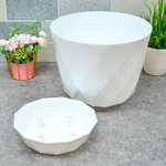 Горшок цветочный Laurel 9,3л d277мм с поддоном (белый)