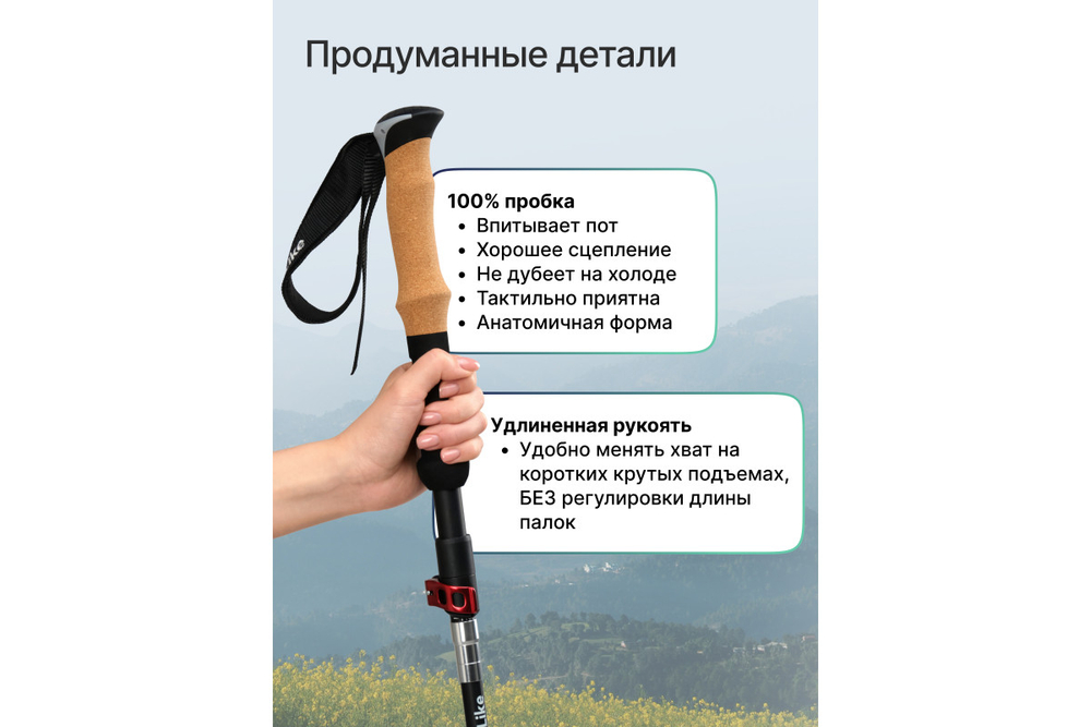 Палки для треккинга RoadLike Compact