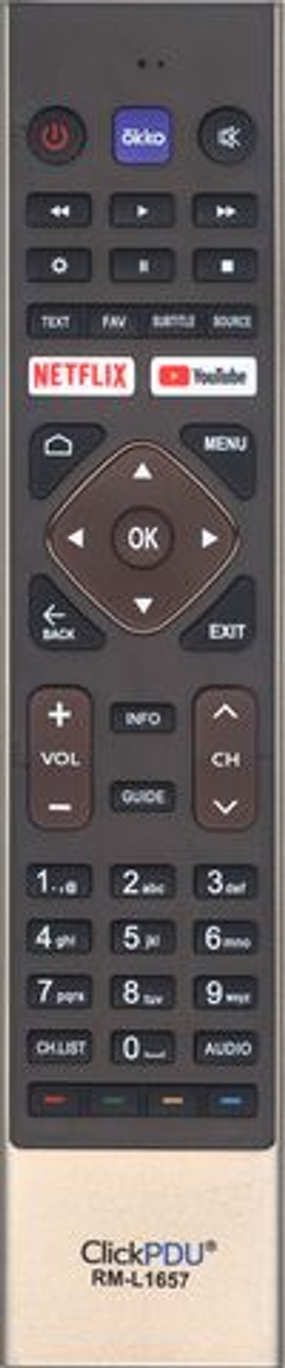 Универсальный пульт ClickPDU RM-L1657 для телевизоров Haier / Хаер / Хайер