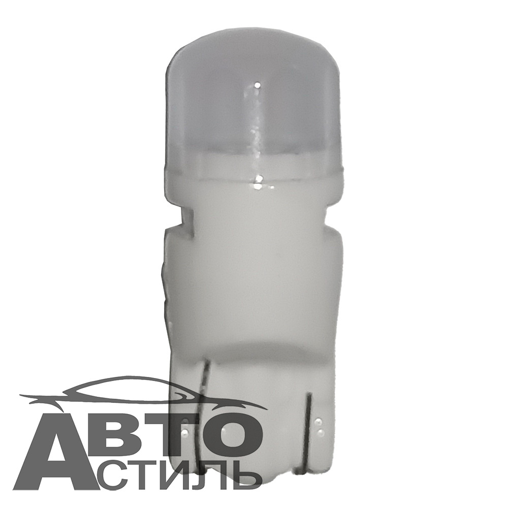 Светодиод 12V T10  2SMD 2835 WHITE Ceramic MT (без цок) Матов с насечк на стекл X0010-12/GQ-2162-12v