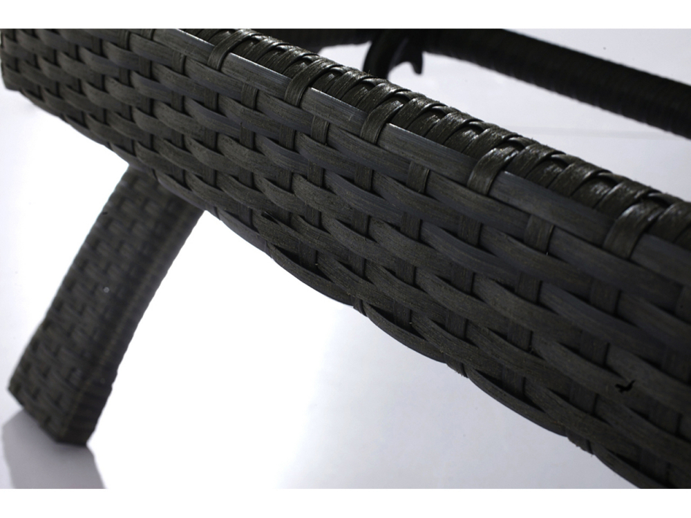 Шезлонг-лежак плетеный Tagliamento Monaco Sunbed, кофе